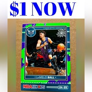 Lamelo Ball 2024/25 Hoops Charlotte Hornets NBA Basketball Card